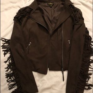 Fringe Brown Suede Jacket